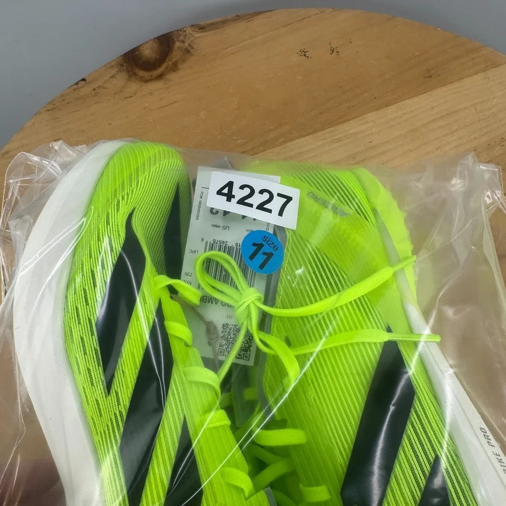 Adidas Adizero Ambition Mens Size 11 Lucid Lemon Running Track Field Spikes NEW